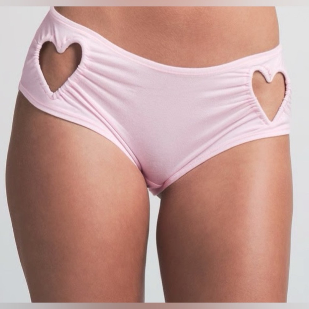 SKIMS Cherry Blossom Heart Cutout Women's Boyshorts
